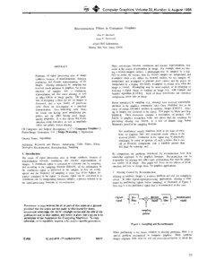 Reconstruction Filters in Computer Graphics Don P. Mitchell Arun N. Netravali