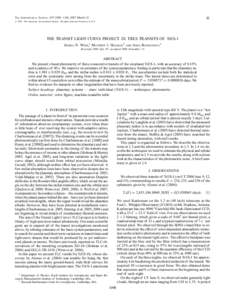 A  The Astrophysical Journal, 657:1098Y1106, 2007 March 10 # 2007. The American Astronomical Society. All rights reserved. Printed in U.S.A.  THE TRANSIT LIGHT CURVE PROJECT. III. TRES TRANSITS OF TrES-1