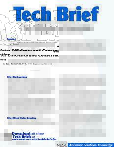 PUBLISHED BY THE NATIONAL ENVIRONMENTAL SERVICES CENTER  Water Efficiency and Conservation By Zane Satterfield, P. E., NESC Engineering Scientist  Summary
