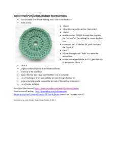 CROCHETED POT/DISH SCRUBBER INSTRUCTIONS    