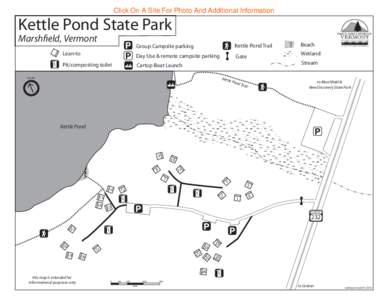Click On A Site For Photo And Additional Information  Kettle Pond State Park Marshfield, Vermont  FORESTS, PARKS & RECREATION