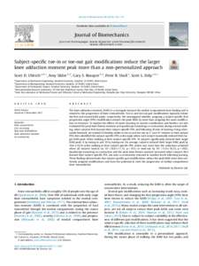 Journal of Biomechanics–110  Contents lists available at ScienceDirect Journal of Biomechanics journal homepage: www.elsevier.com/locate/jbiomech