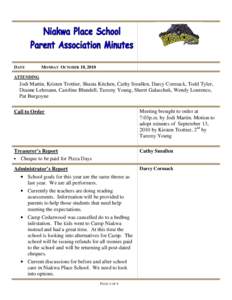 Microsoft Word - PAC Meeting Minutes October[removed]Niakwa Place School.docx