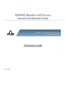 NDPERS Member Self Service Annual Enrollment Guide Employee Guide  (Rev[removed])