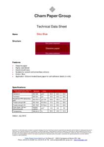 Technical Data Sheet Silco Blue Name  Structure
