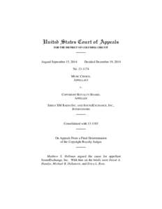 United States Court of Appeals FOR THE DISTRICT OF COLUMBIA CIRCUIT Argued September 15, 2014  Decided December 19, 2014