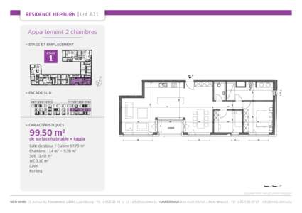 residence hepburn I Lot A11  Appartement 2 chambres > ETAGE ET EMPLACEMENT etage