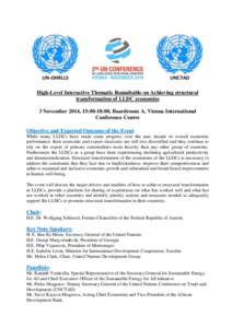 UN-OHRLLS  UNCTAD High-Level Interactive Thematic Roundtable on Achieving structural transformation of LLDC economies