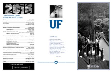 Florida / Institute of Food and Agricultural Sciences / The Orange and Blue / Michael L. Good / University of Florida / Gainesville /  Florida / Alachua County /  Florida