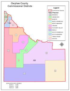 Owyhee County Commissioner Districts Legend  2