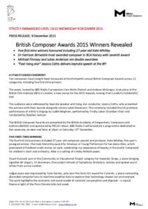 Microsoft Word - Winners Announcement - British Composer Awards 2015 FINAL.docx