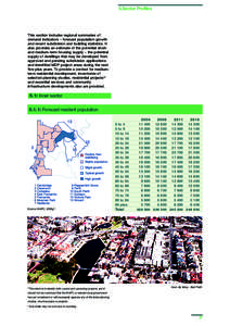 5.Sector Profiles  This section includes regional summaries of demand indicators – forecast population growth and recent subdivision and building statistics. It also provides an estimate of the potential shortand mediu