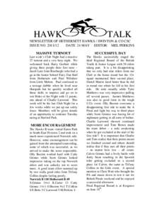 HAWK  TALK NEWSLETTER OF HETHERSETT HAWKS / SWINTON & CO CSC ISSUE NO[removed]