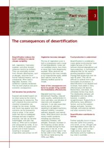 Fact sheet  3 The consequences of desertification