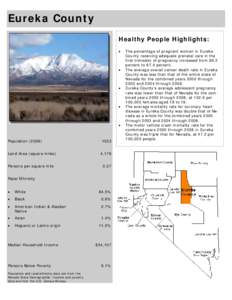 Eureka County Healthy People Highlights:  