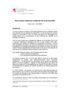 Plan d’action national en matière de TIC et de haut-débit (mise à jour : mars[removed]Introduction