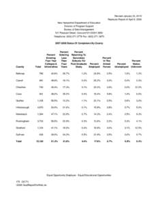 Revised January 23, 2010 Replaces Report of April 9, 2009 New Hampshire Department of Education Division of Program Support Bureau of Data Management 101 Pleasant Street, Concord NH[removed]