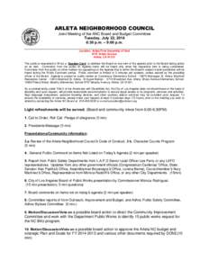 Government / Southern California / Geography of California / Arleta High School / Van Nuys Boulevard / Public comment / Minutes / Agenda / Meetings / Parliamentary procedure / Arleta /  Los Angeles