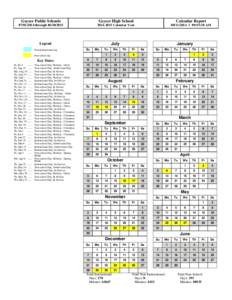 Geyser Public Schools  Geyser High School Calendar Report