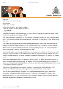 [removed]Media Release | Newsroom Media Release Adam Giles