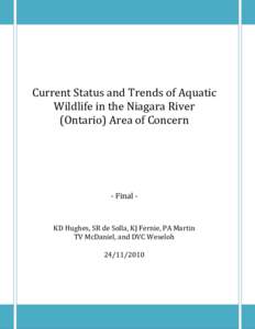 Current Status and Trends of Aquatic Wildlife in the Niagara River (Ontario) Area of Concern - Final -