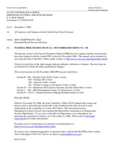 STATE OF CALIFORNIA  STEVE WESTLY, California State Controller  STATE CONTROLLER’S OFFICE