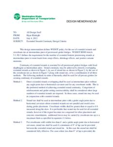 Extended Strands Continuity Design Criteria