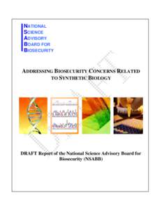 Draft NSABB Report on Biosecurity Aspects of Synthetic Biology