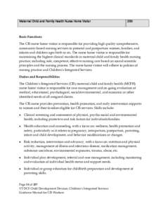 Nursing / Health education / Early childhood intervention / Case management / Acronyms in healthcare / Maternal and Child Health Bureau / Health / Medicine / Healthcare in the United Kingdom