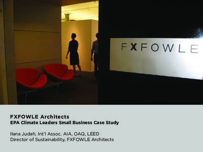 FXFowle Architects, Architectural Services, Climate Leaders Small Business Case Study, [removed]