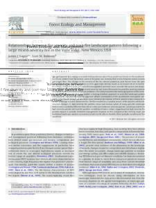 Relationships between fire severity and post-fire landscape pattern following a large mixed-severity fire in the Valle Vidal, New Mexico, USA
