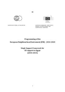 Egypt-EU Strategic Support Framework and Multi-Annual Indicative Programme