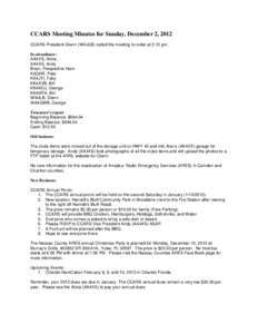 Microsoft Word - CCARS Meeting Minutes for Sunday 2 December 2012.rtf