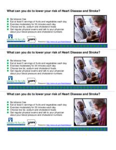 What can you do to lower your risk of Heart Disease and Stroke?     