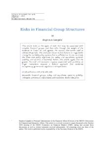 *  Stephen Lumpkin is Principal Administrator in the Financial Affairs Division of the OECD’s Directorate for Financial and Enterprise Affairs. This article is a revised version of a paper discussed at the October 2010