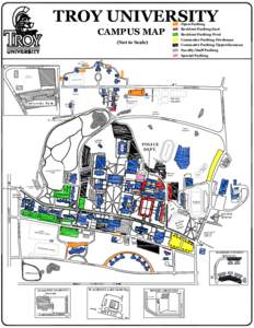 TROY UNIVERSITY Open Parking Resident Parking-East  CAMPUS MAP