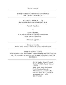 NO[removed]CV ________________________________________________________________ IN THE UNITED STATES COURT OF APPEALS FOR THE SECOND CIRCUIT ________________________________________________________________ WACHOVIA BANK,