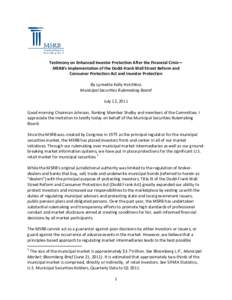 Self-regulatory organizations / United States securities law / Municipal Securities Rulemaking Board / 73rd United States Congress / United States Securities and Exchange Commission / Electronic Municipal Market Access / U.S. Securities and Exchange Commission / Dodd–Frank Wall Street Reform and Consumer Protection Act / Municipal bond / Law / Financial economics / Financial regulation