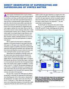 DIRECT OBSERVATION OF SUPERHEATING AND SUPERCOOLING OF VORTEX MATTER 30  sample is cooled to the target temperature in a magnetic field, while