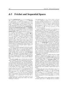 Topological spaces / Fréchet space / First-countable space / Sequential space / Compact space / First uncountable ordinal / Maurice René Fréchet / Countably compact space / Gâteaux derivative / Topology / General topology / Topological vector spaces