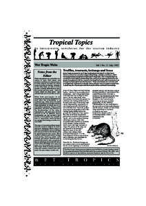 Tropical Topics An interpretive  newsletter