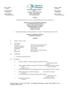 July 12, 2016 Commissioners Meeeting Agenda