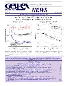Global Energy and Water Cycle Experiment  NEWS Vol. 11, No. 3