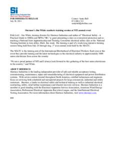 FOR IMMEDIATE RELEASE July 29, 2014 Contact: Sandy Bell[removed]removed]