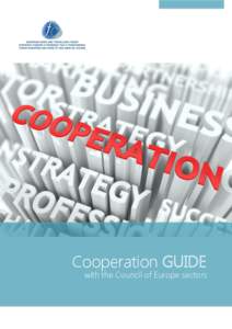 Cooperation GUIDE with the Council of Europe sectors EUROPEAN ROMA AND TRAVELLERS FORUM  2 | COOPERATION GUIDE