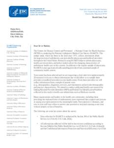 2014 National Ambulatory Medical Care Survey CHC Director Advance Letter