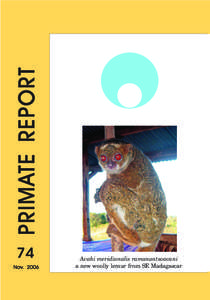PRIMATE REPORT 74 Nov. 2006
