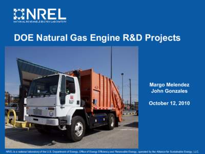 DOE Natural Gas Engine R&D Projects