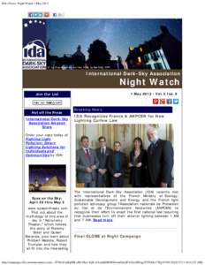 IDA eNews: Night Watch 1 May 2013