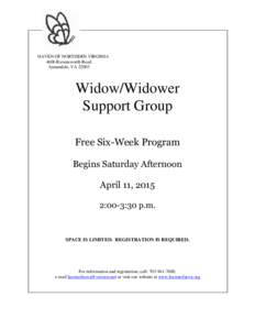 HAVEN OF NORTHERN VIRGINIA 4606 Ravensworth Road Annandale, VAWidow/Widower Support Group